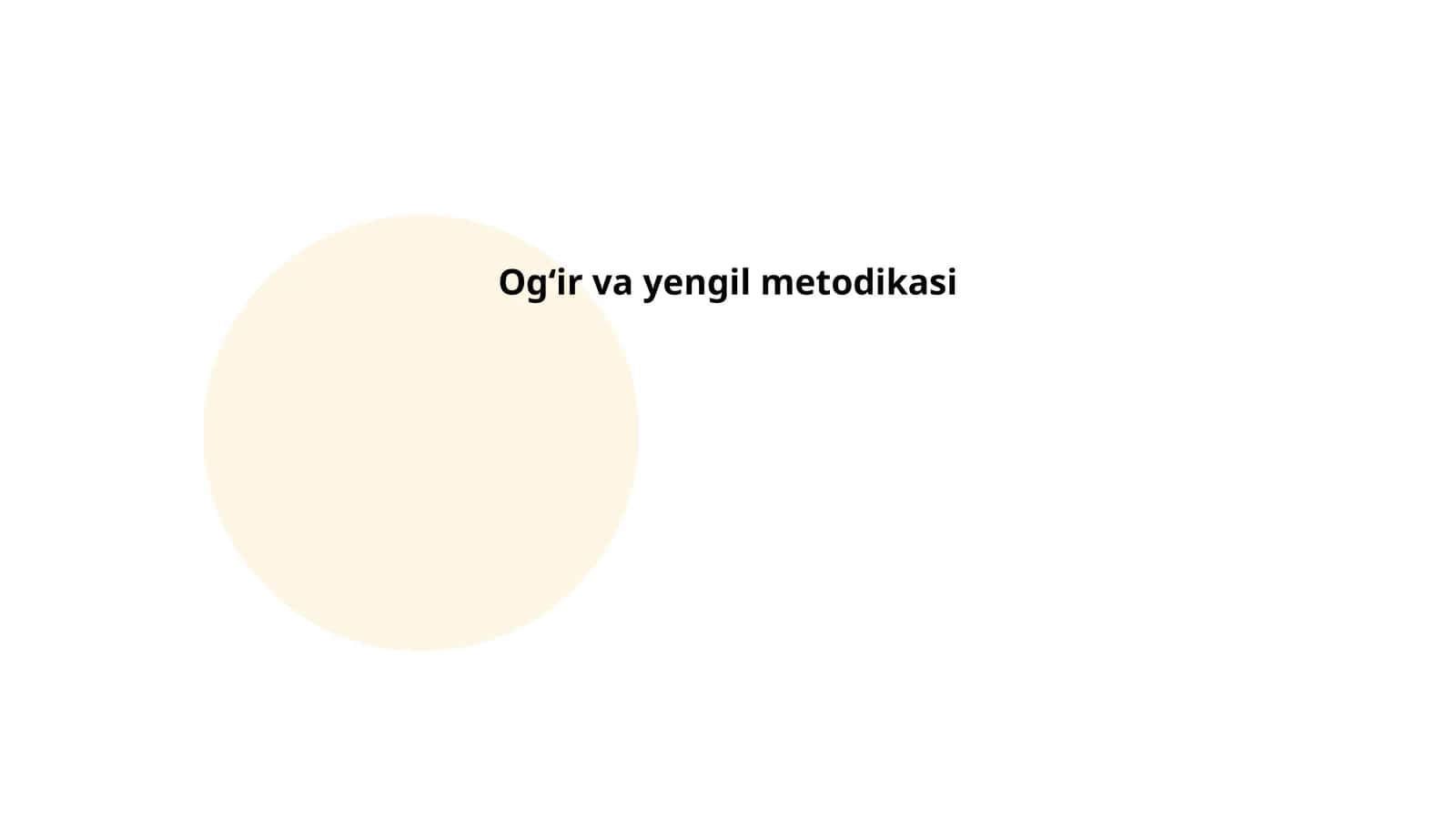 Ogʻir va yengil metodikasi 1