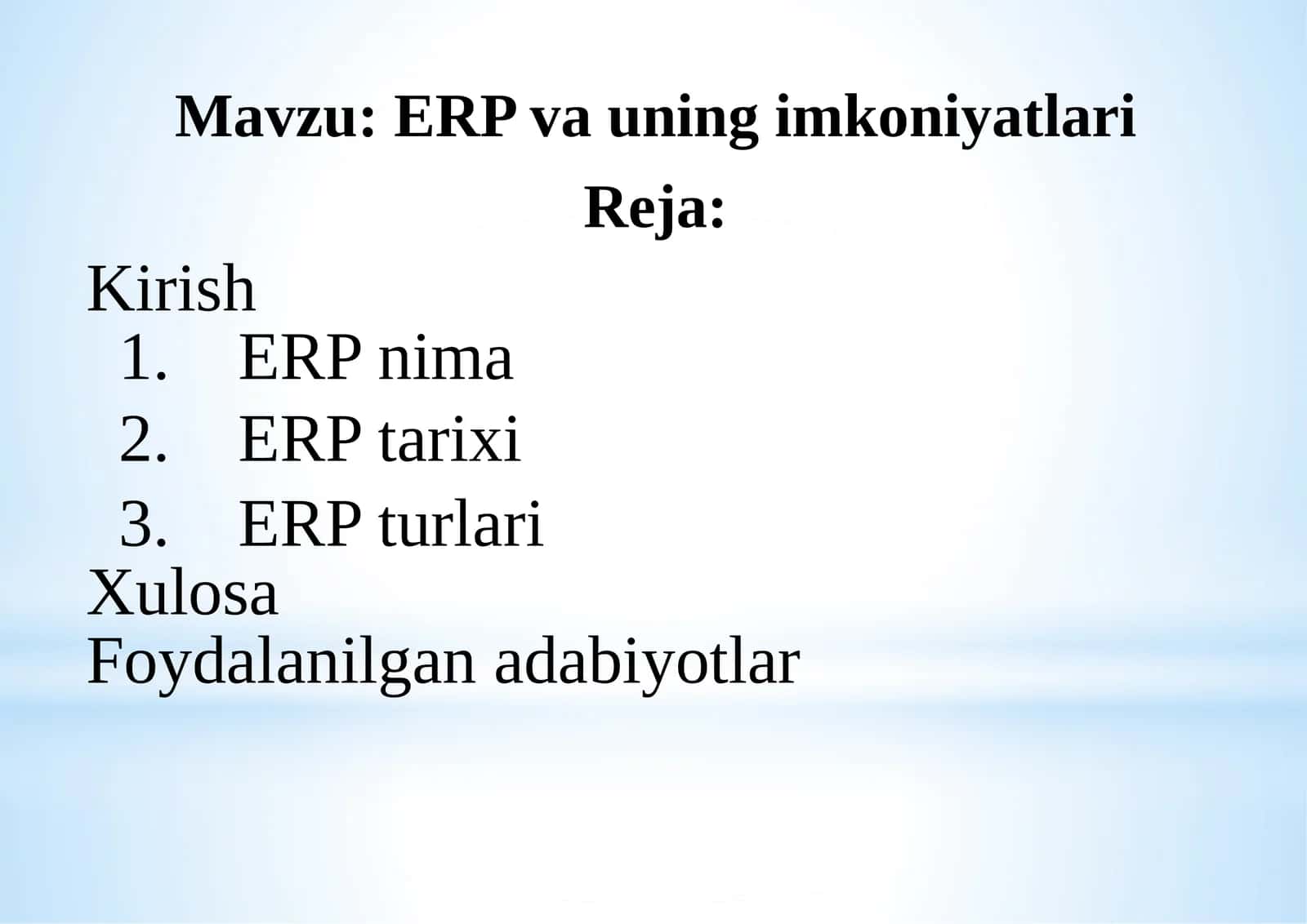 ERP va uning imkoniyatlari 1