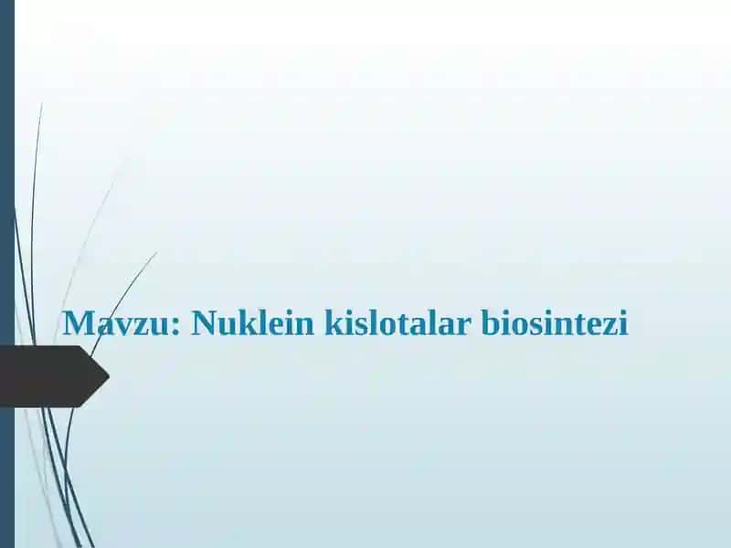 Nuklein kislotalar biosintezi