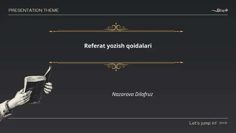 Referat yozish qoidalari 1