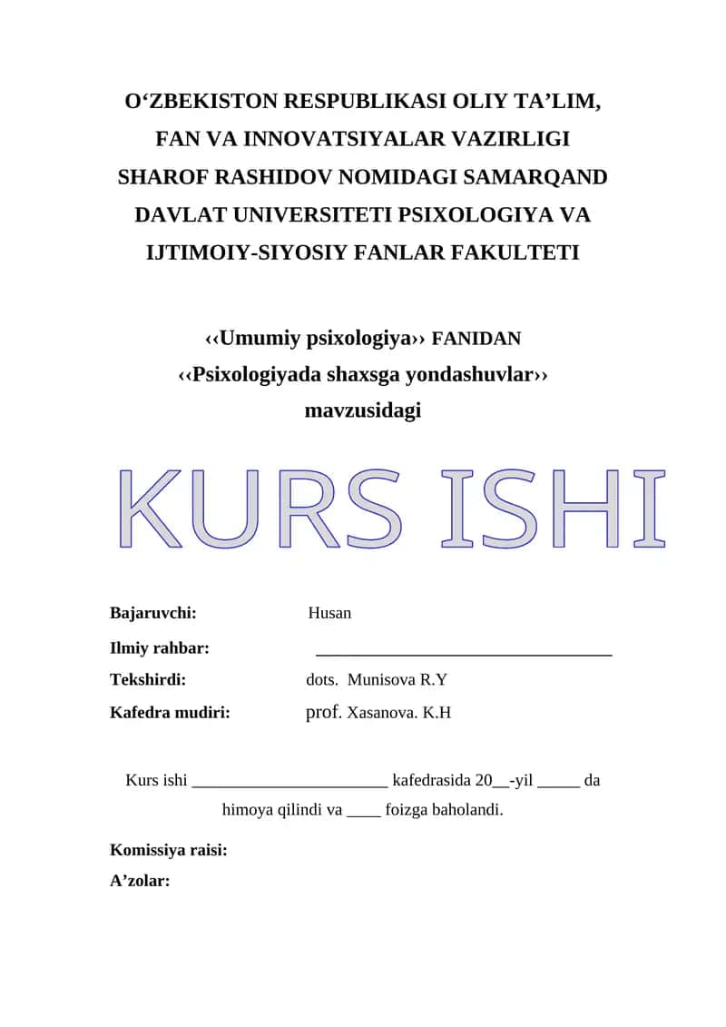 Psixologiyada shaxsga yondashuvlar 1