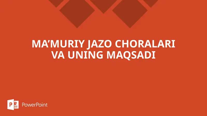Ma’muriy Jazolar va ularning maqsadi 1