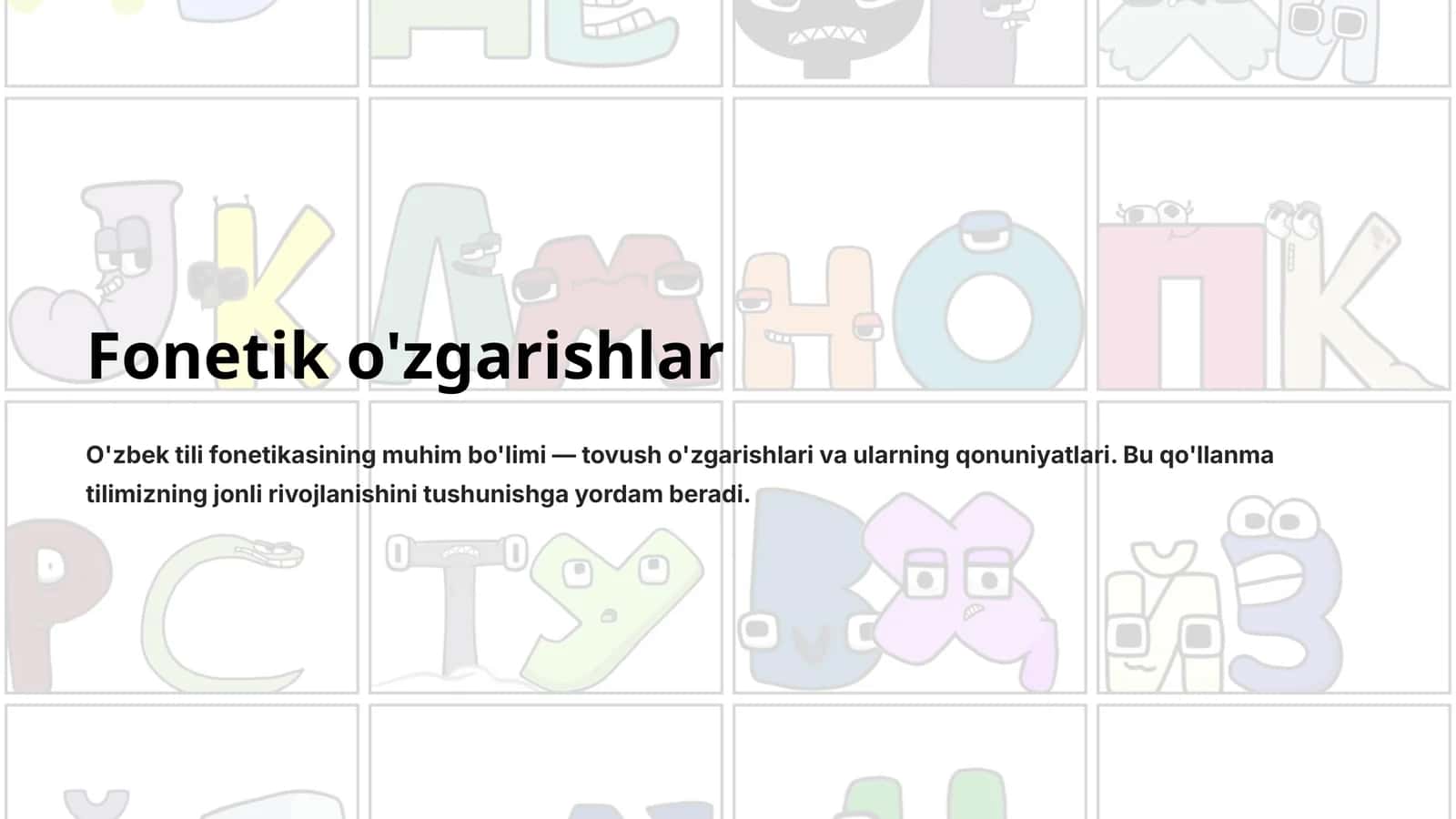 Fonetik o'zgarishlar 1