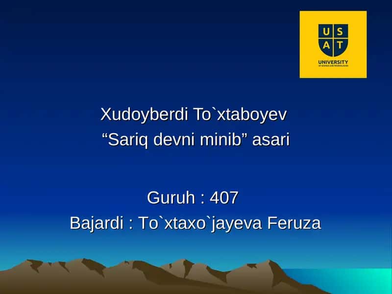 Sariq devni minib 1