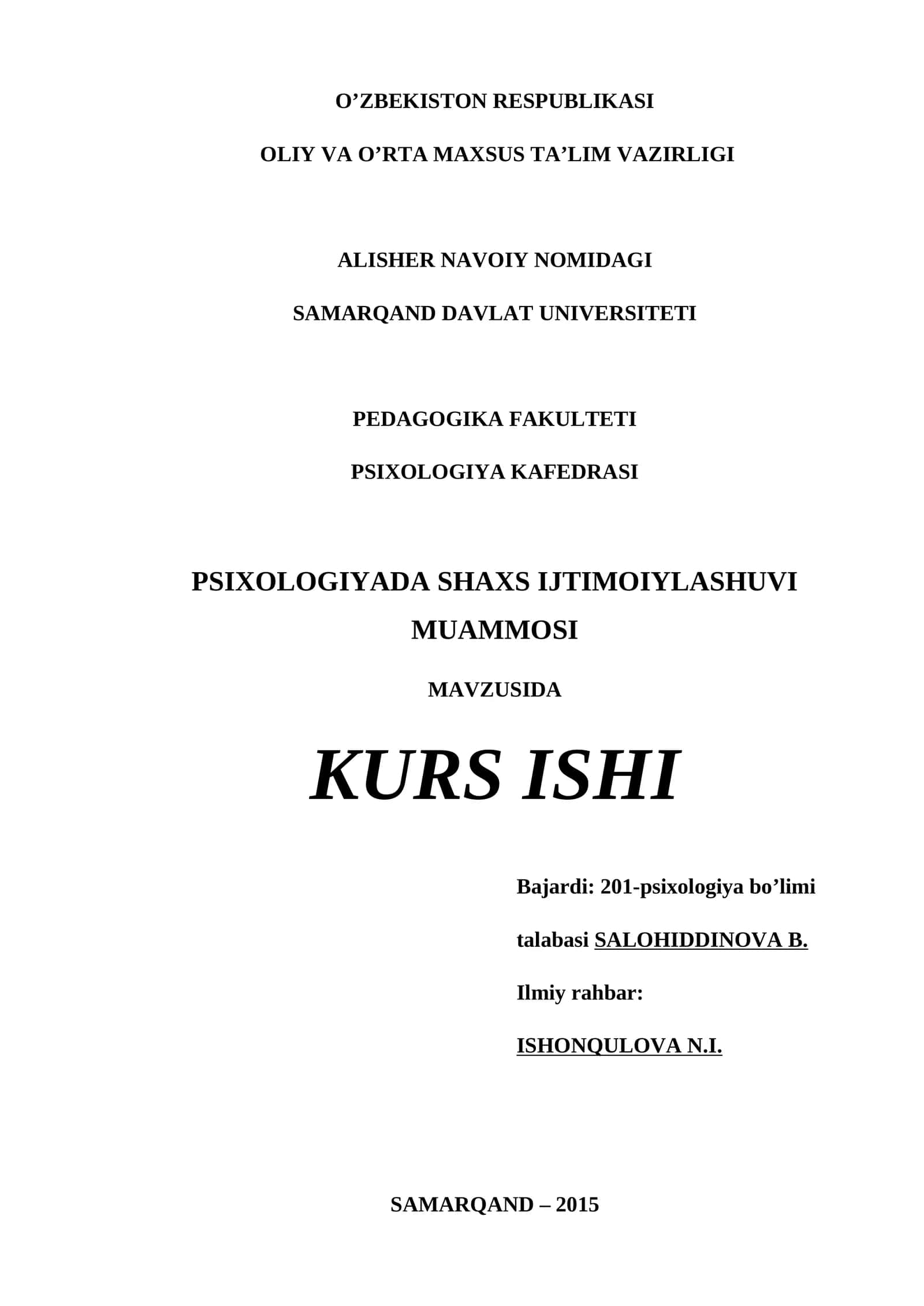 PSIXOLOGIYADA SHAXS IJTIMOIYLASHUVI MUAMMOSI 1