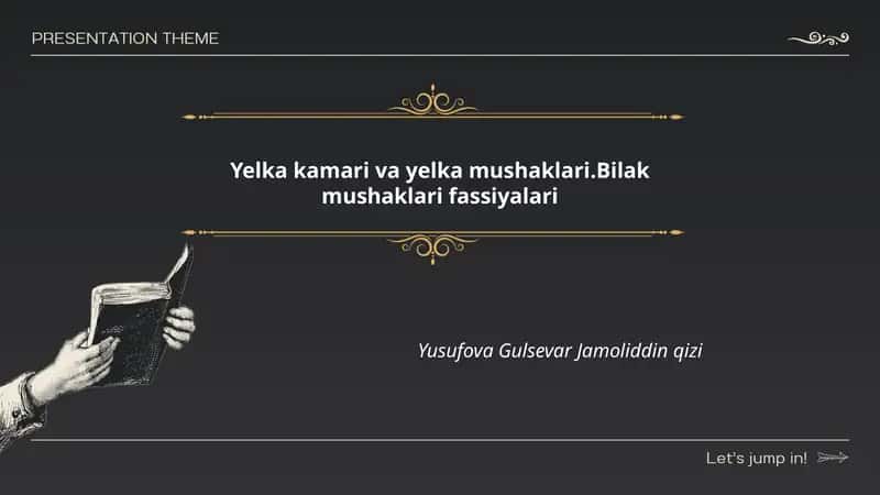Yelka kamari va yelka mushaklari.Bilak mushaklari fassiyalari 1