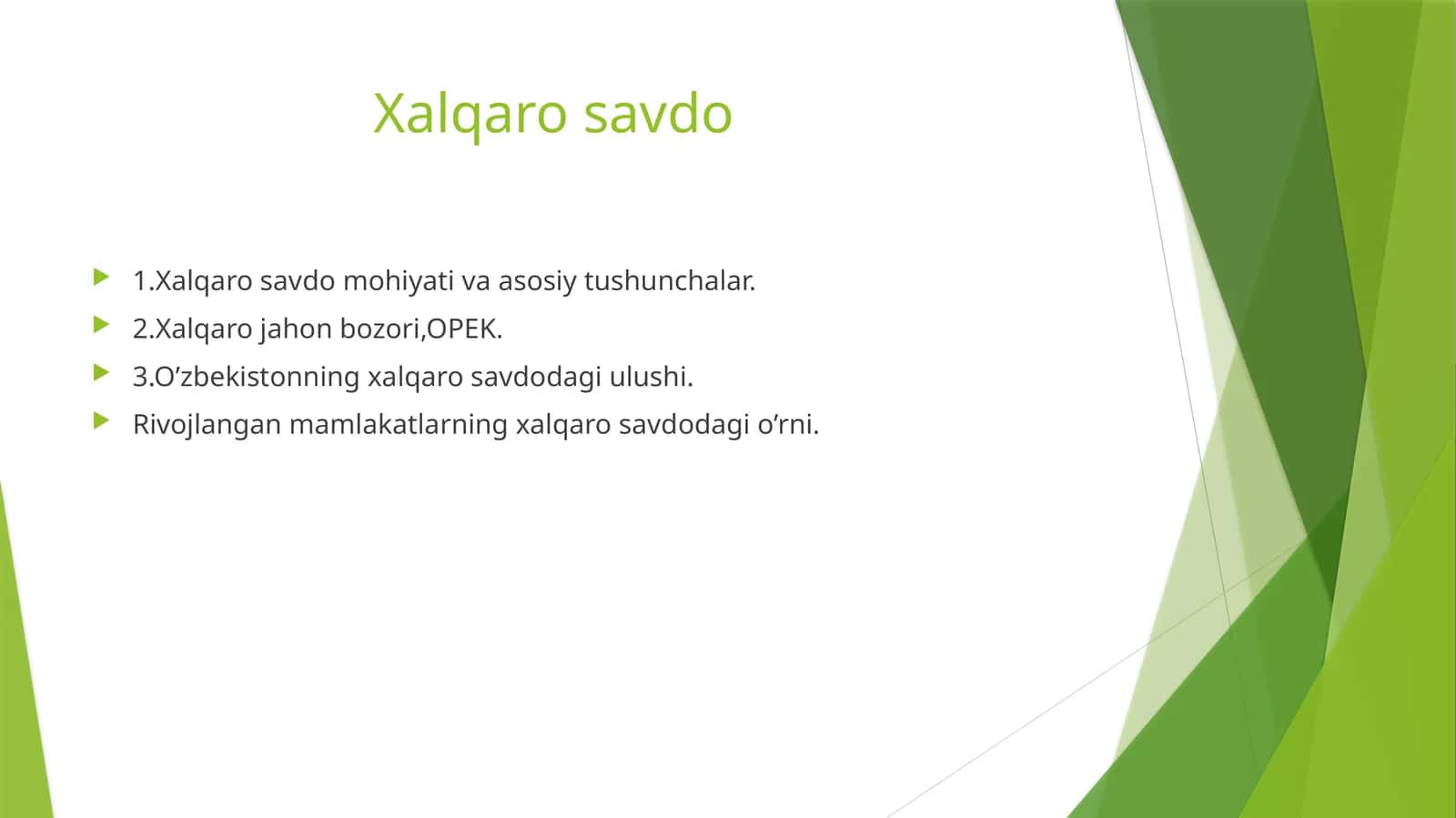 Xalqaro savdo 1