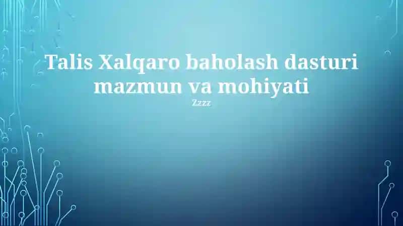Talis Xalqaro baholash dasturi
