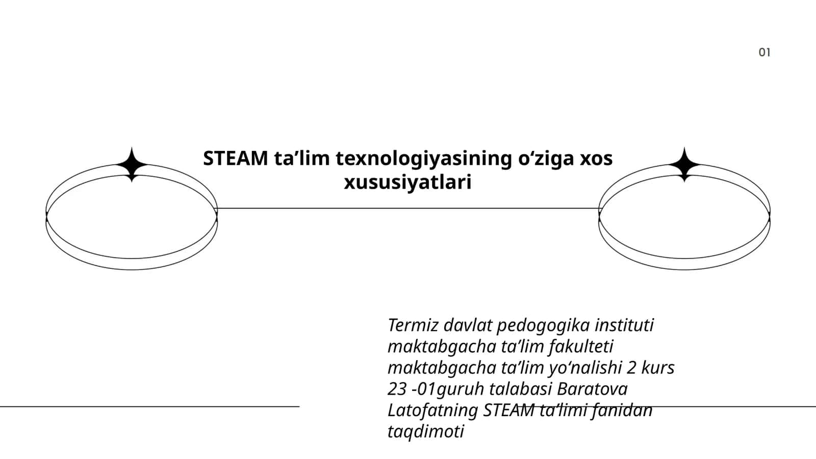 STEAM ta'limi fanidan taqdimoti 1