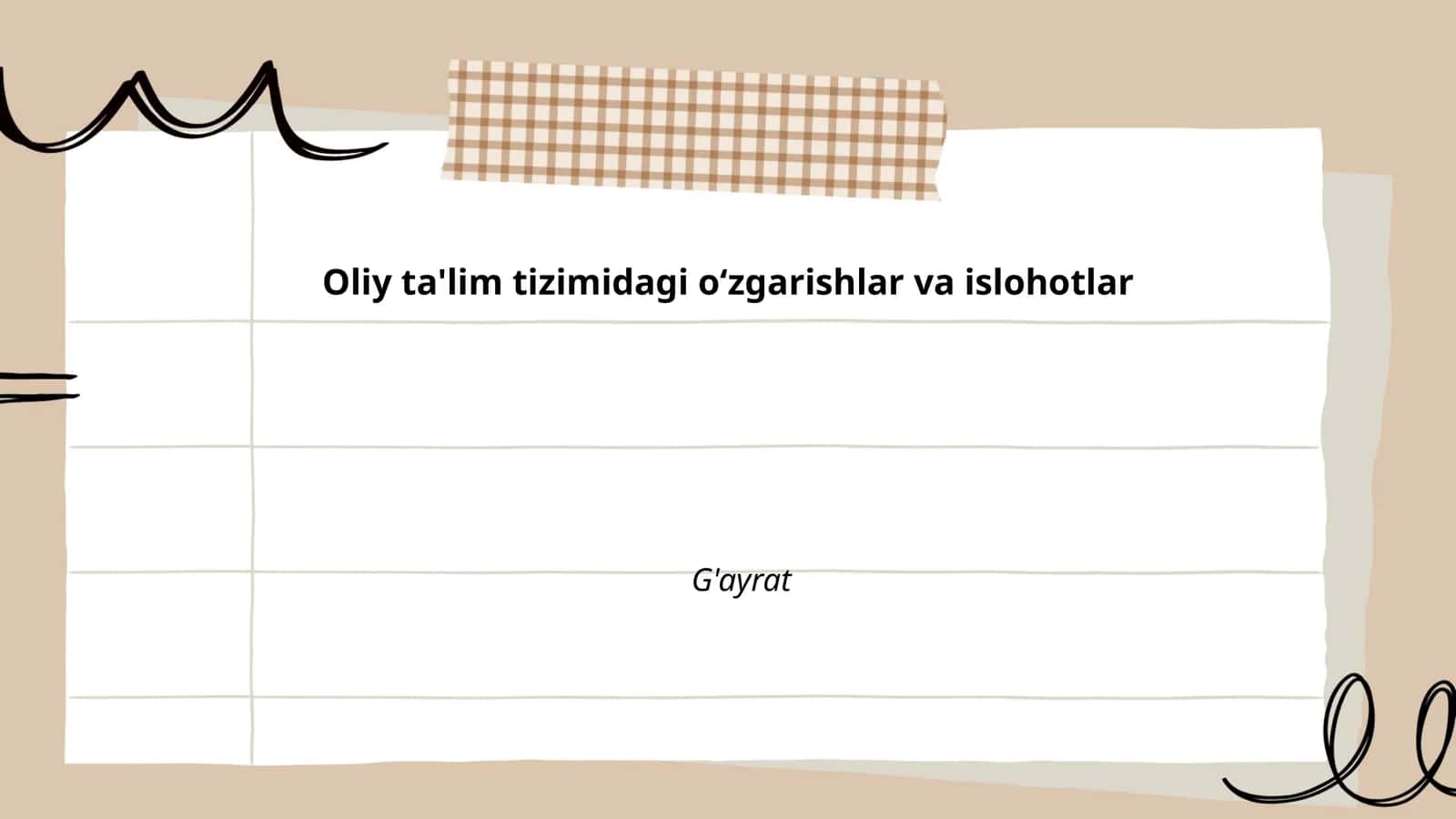 Oliy ta'lim tizimidagi o‘zgarishlar va islohotlar 1