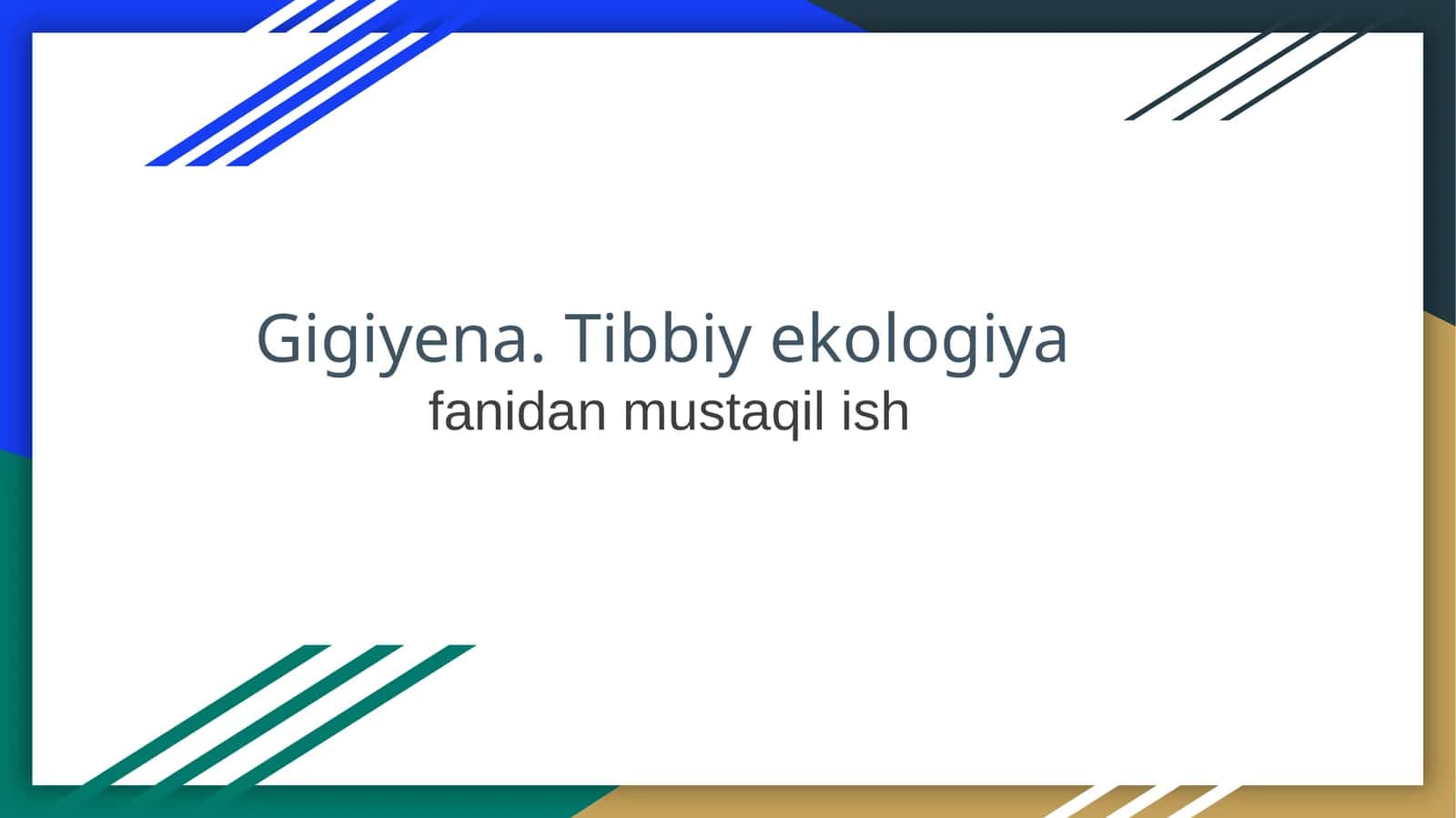 Ovqatdan zaharlanish turlari va ularning oldini olish chora-tadbirlari. 1