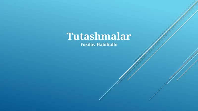 Tutashmalar 1