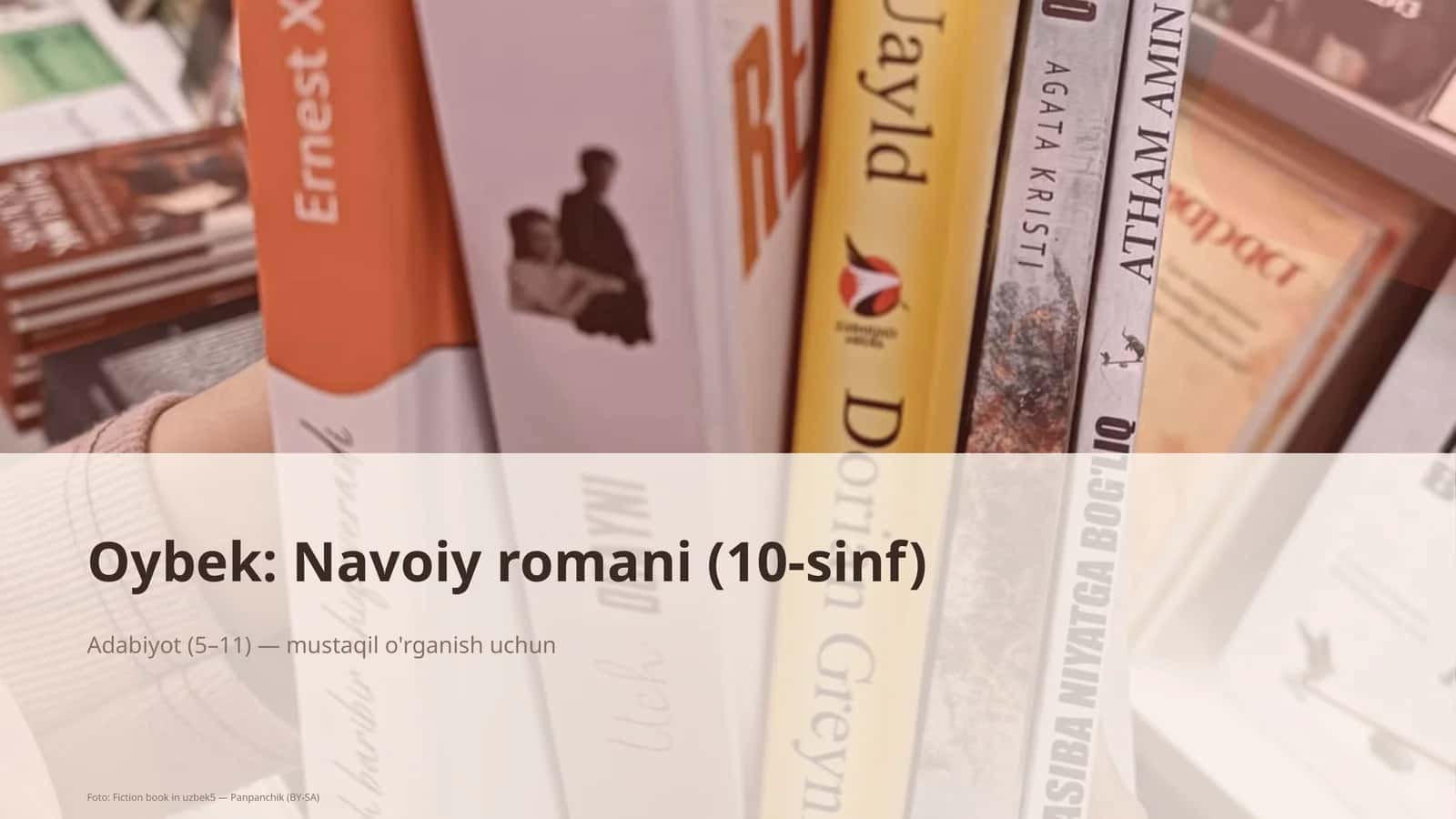 Oybek: Navoiy romani (10-sinf) 1