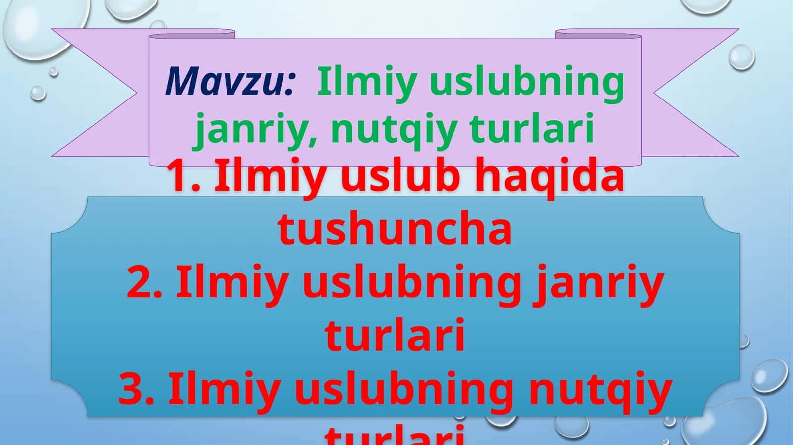 Ilmiy uslubning janriy, nutqiy turlari 1