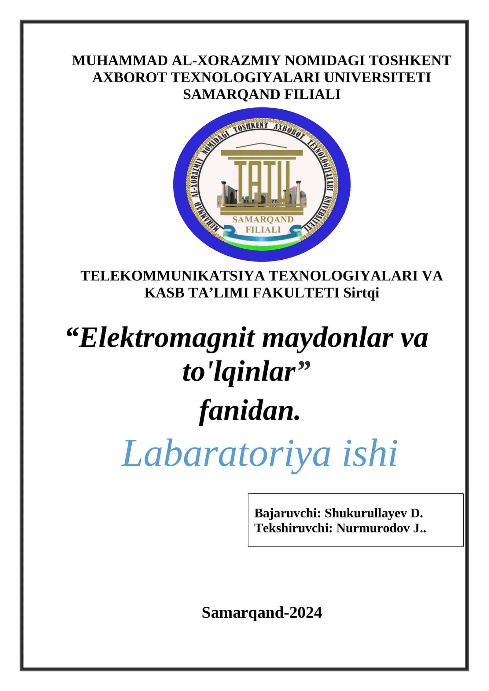 AXBOROT UZATISHNING FIZIK MUHITI 1