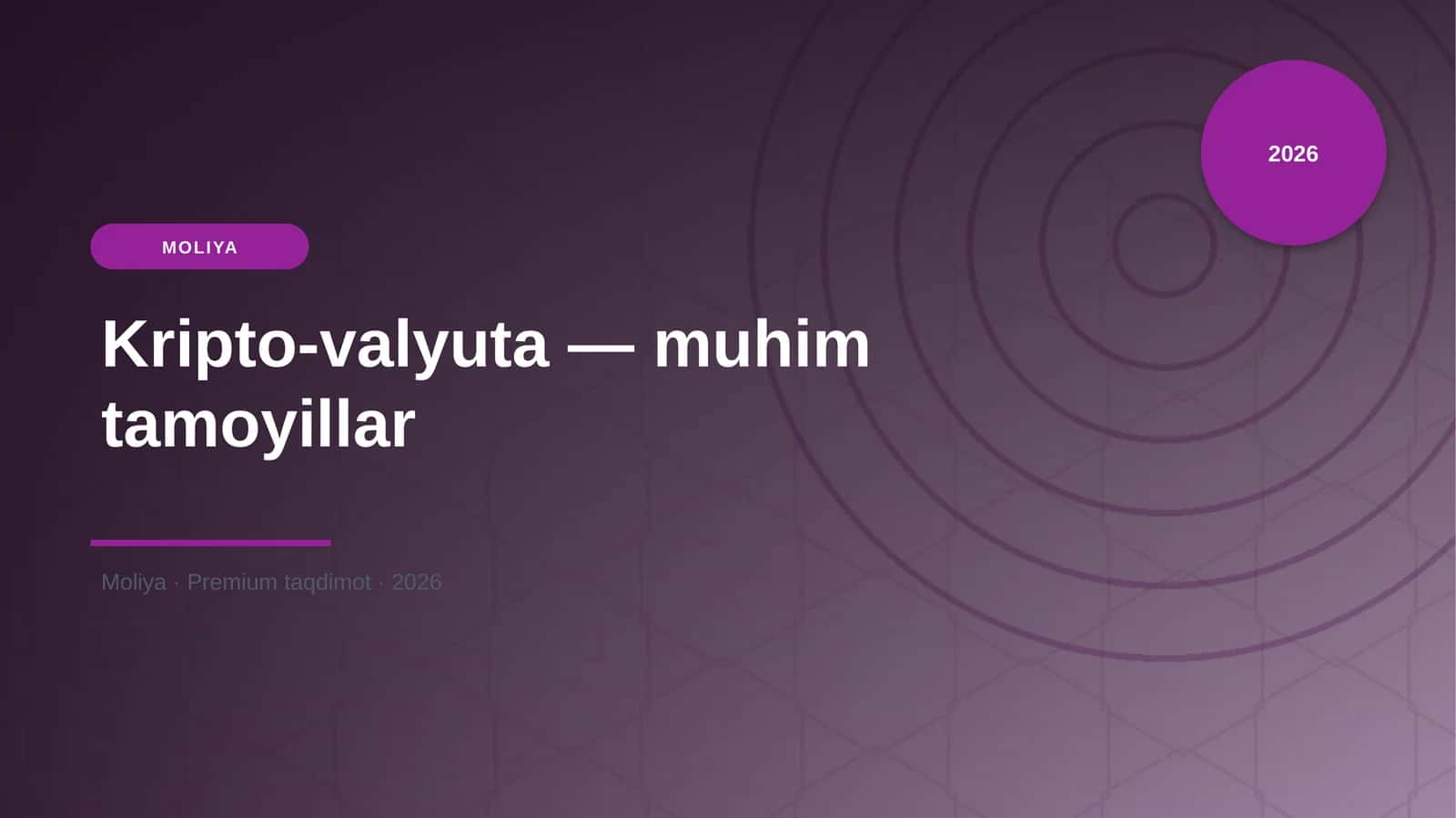 Kripto-valyuta — muhim tamoyillar 1