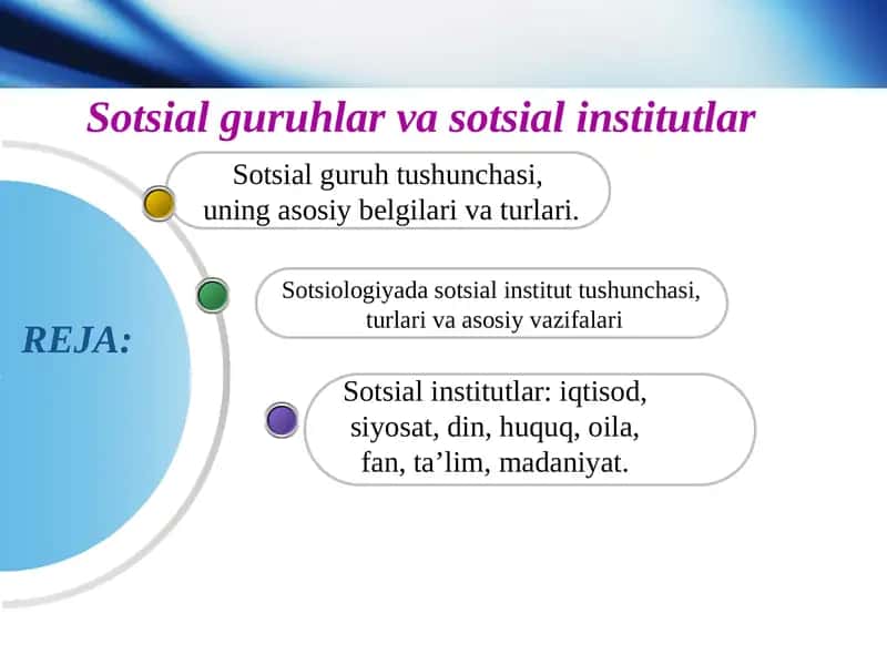 Sotsiologiyada sotsial institut tushunchasi 1