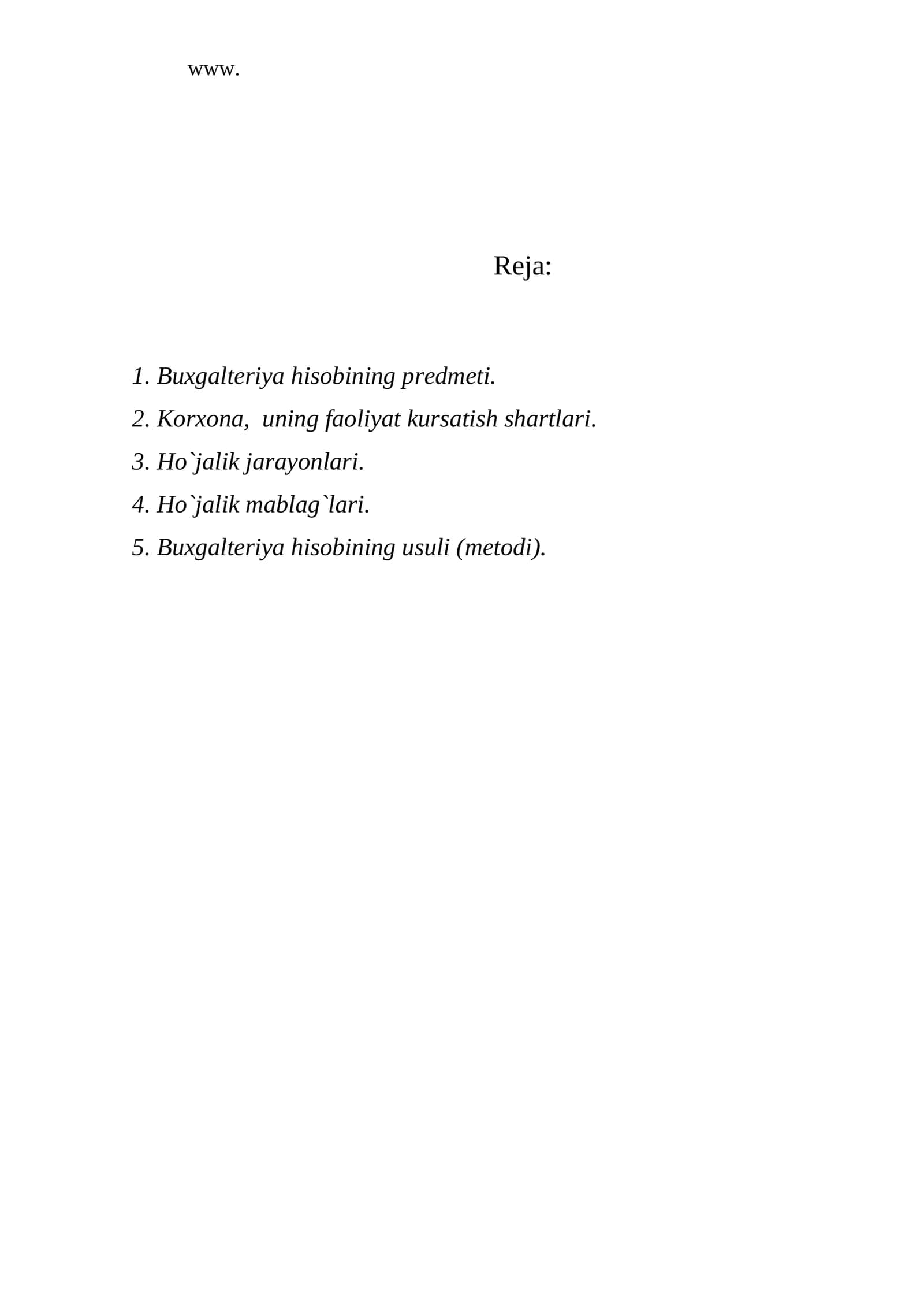 Buxgalteriya hisobining predmeti 1