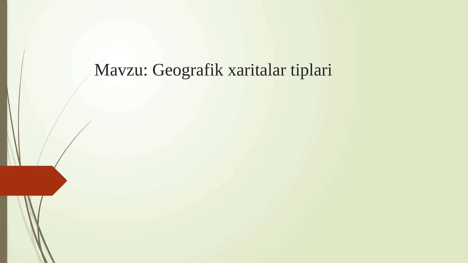 Geografik xaritalar tiplari 1