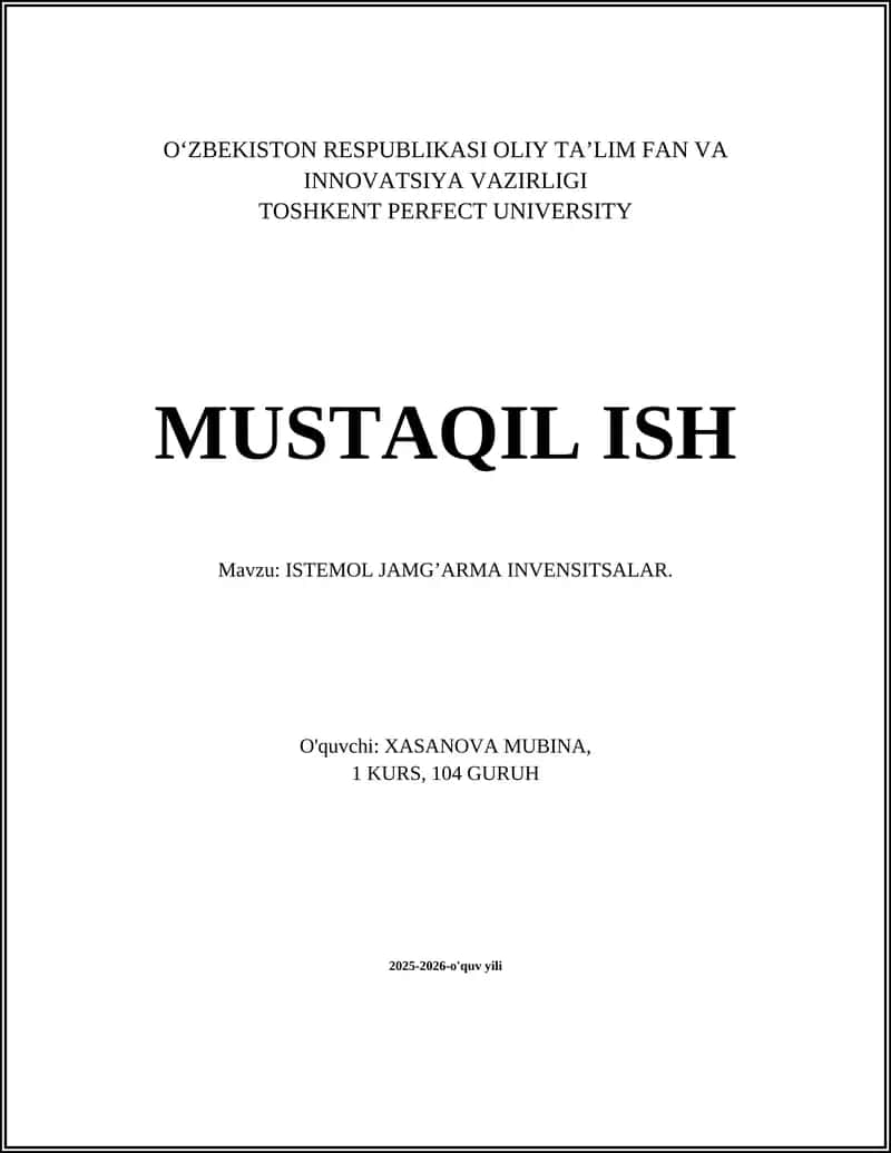 ISTEMOL JAMG’ARMA INVENSITSALAR 1