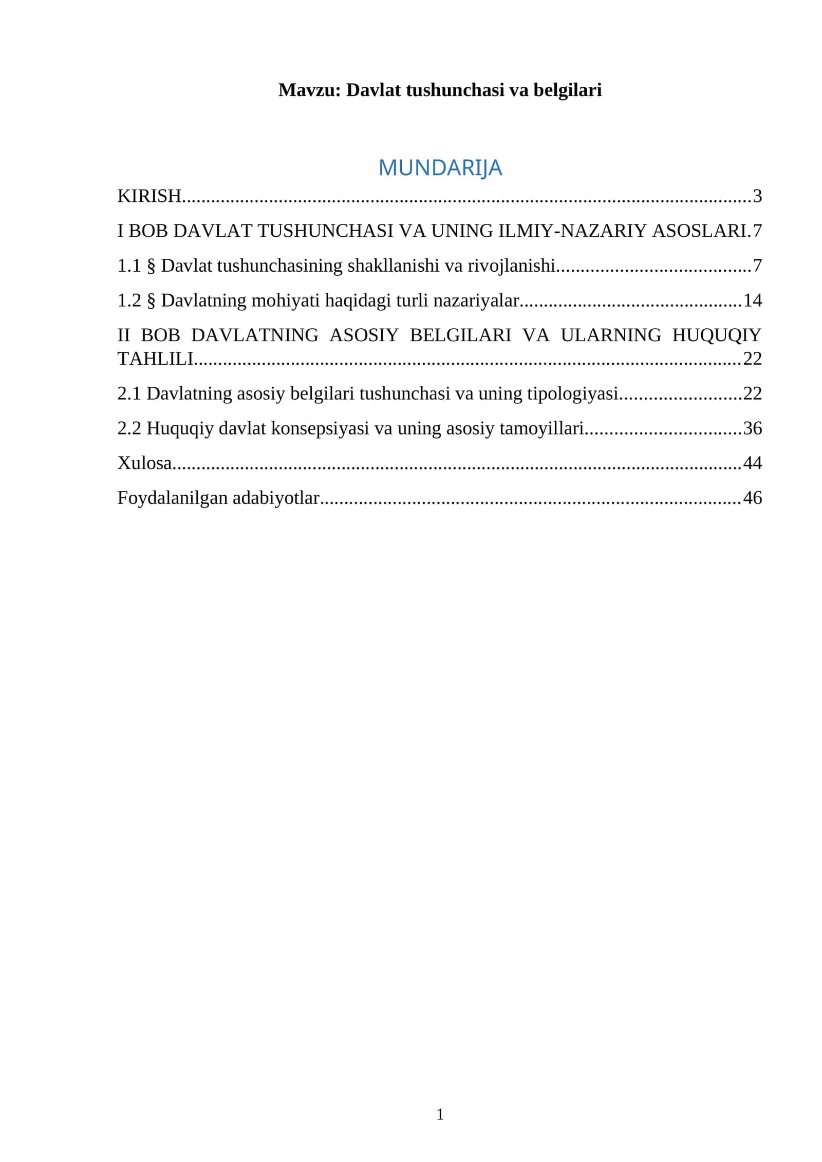 Davlat tushunchasi va belgilari 1