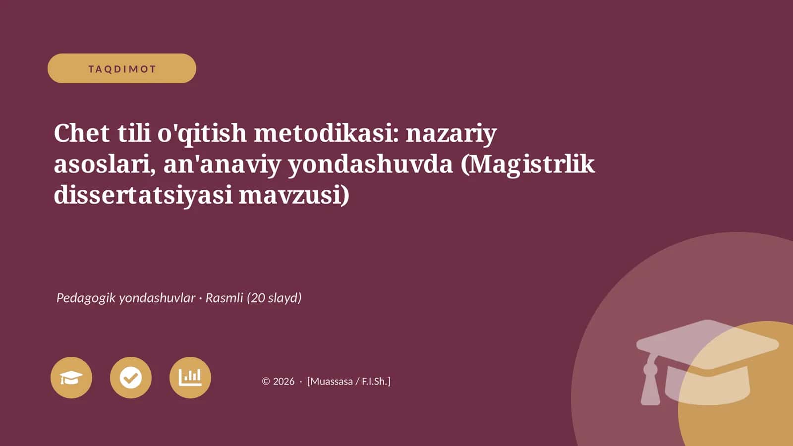 Chet tili o'qitish metodikasi: nazariy asoslari, an'anaviy yondashuvda 1