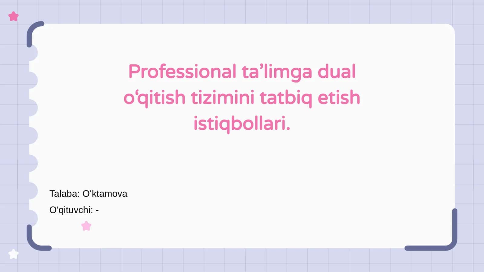 Dual ta’lim tizimini joriy etish 1