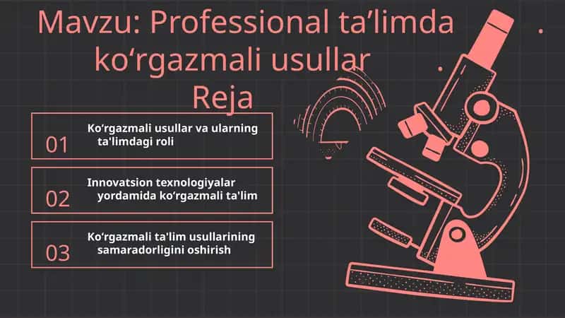 Koʻrgazmali Taʼlim Usullari 1