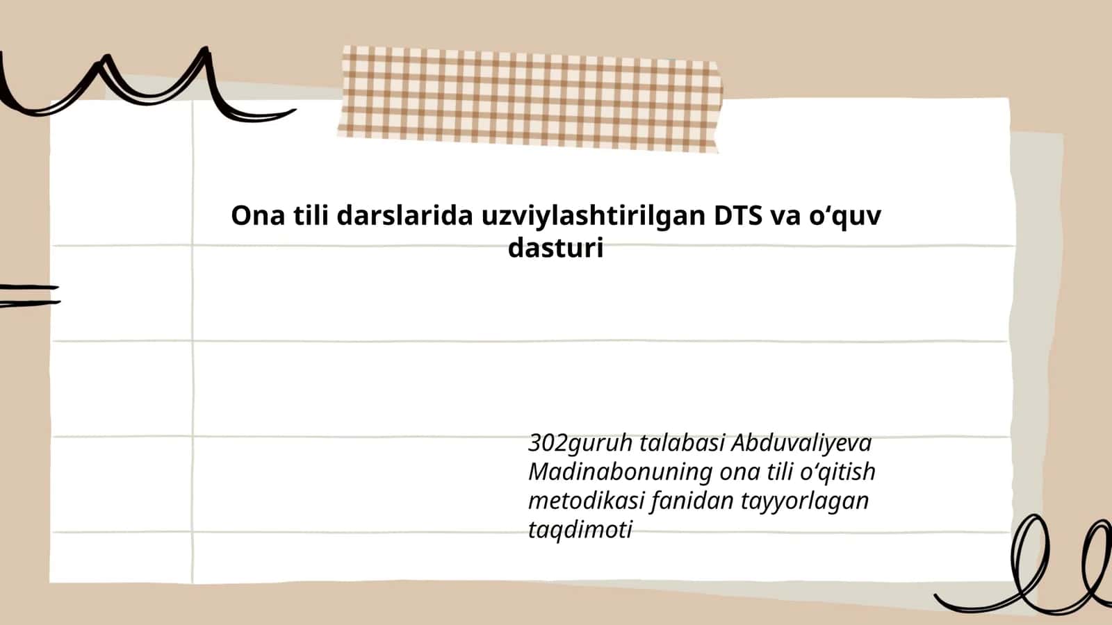 Ona tili oʻqitish metodikasi 1