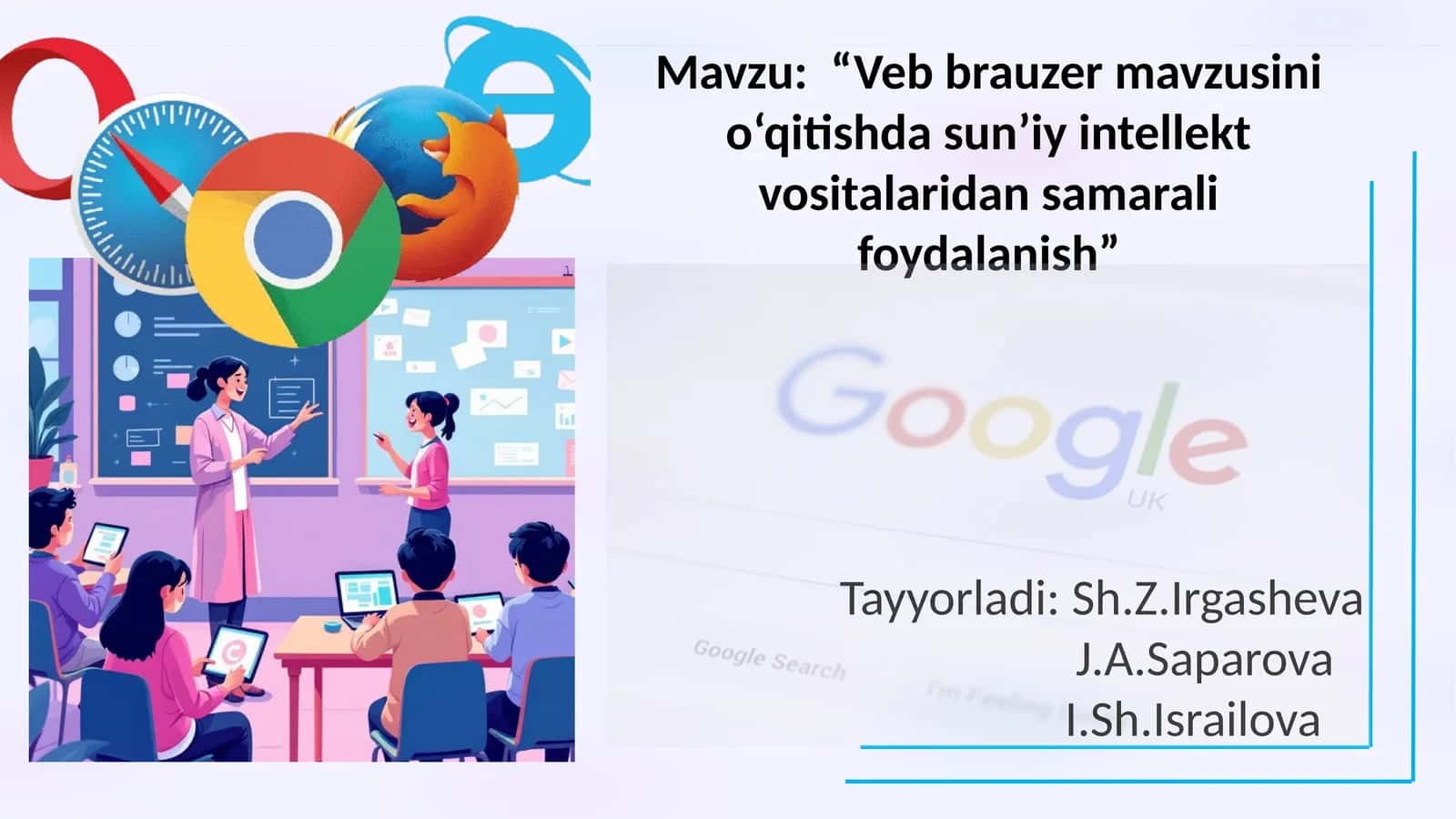 Vebbrauzer mavzusini o‘qitishda sun’iy intellekt vositalaridan samarali foydalanish 1