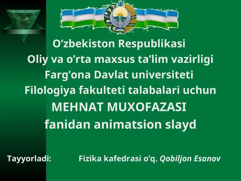 MEHNAT MUXOFAZASI 1