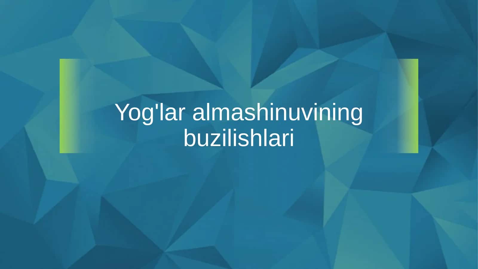 Yog'lar almashinuvining buzilishlari 1