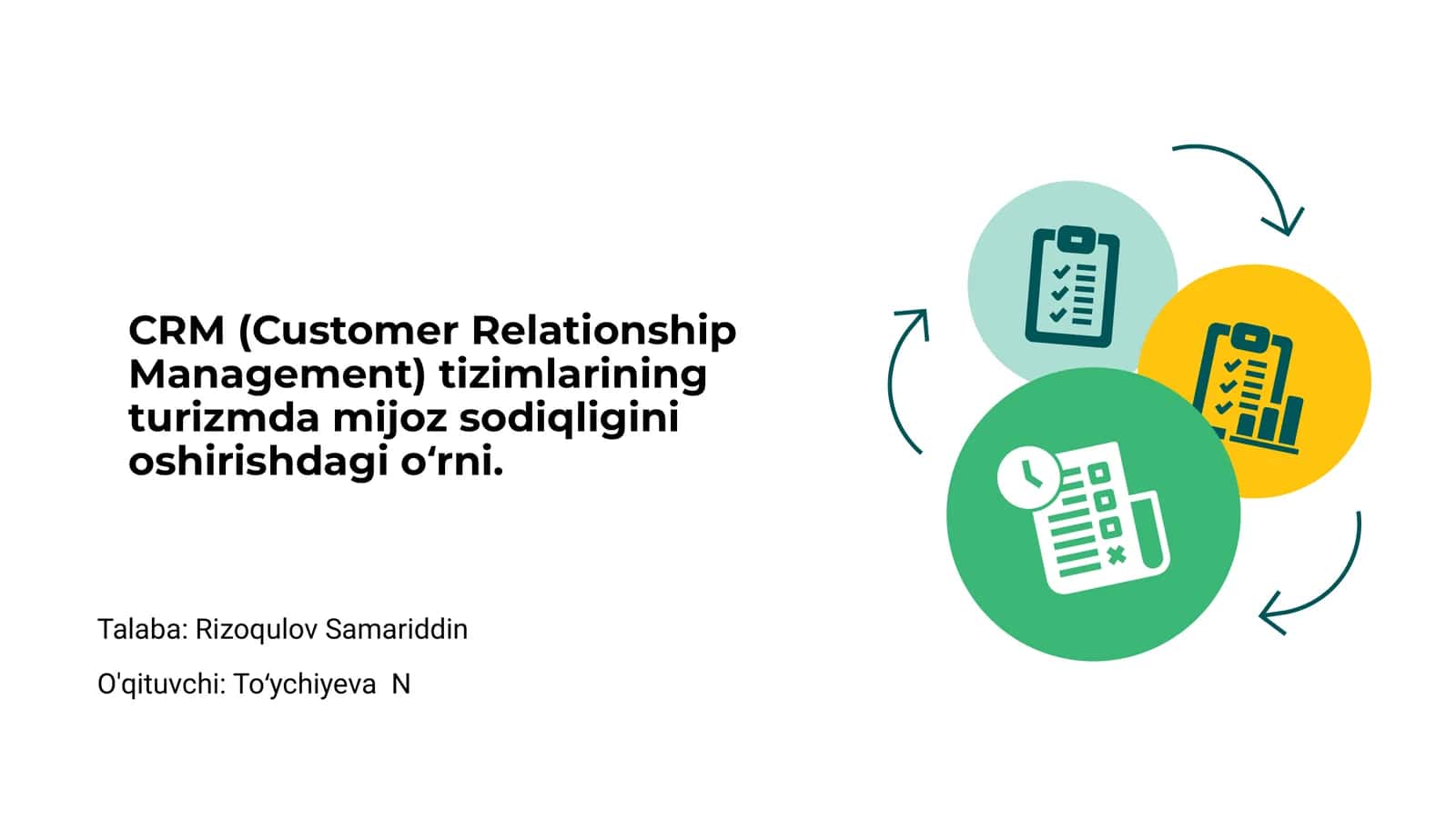 CRM tizimlari turizmda sodiqligini oshirish 1
