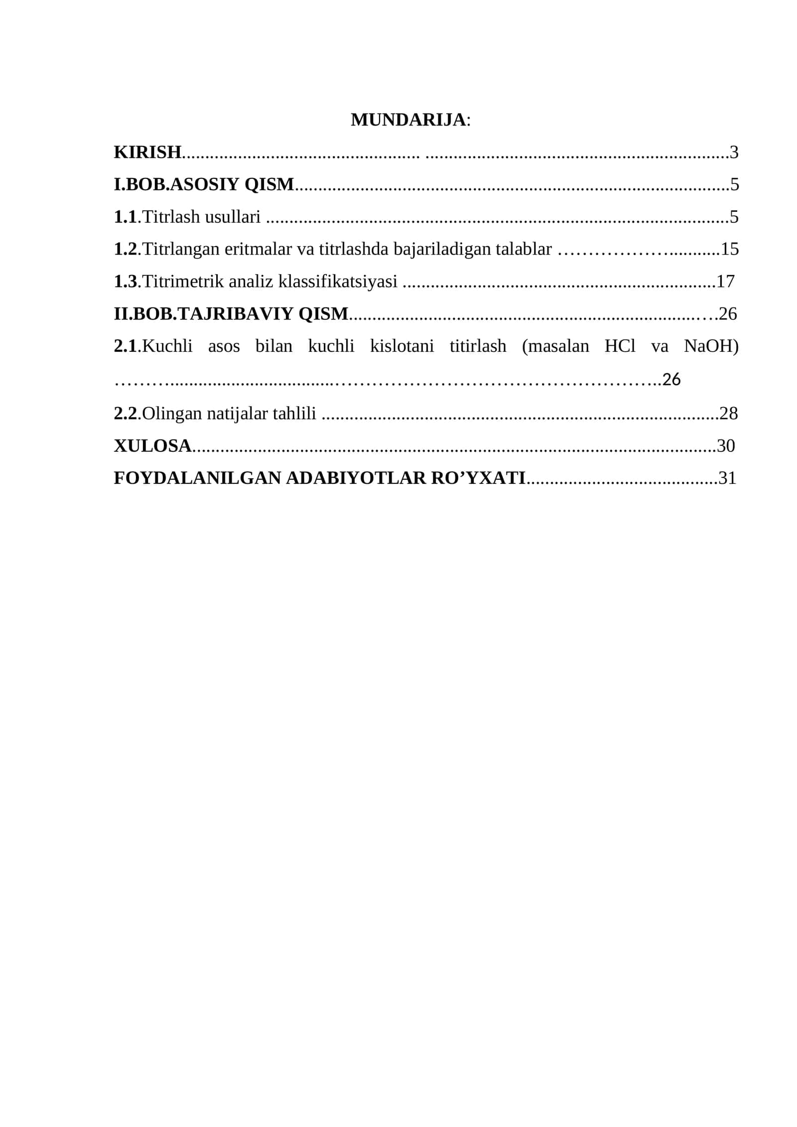 Titrlash usullari 1