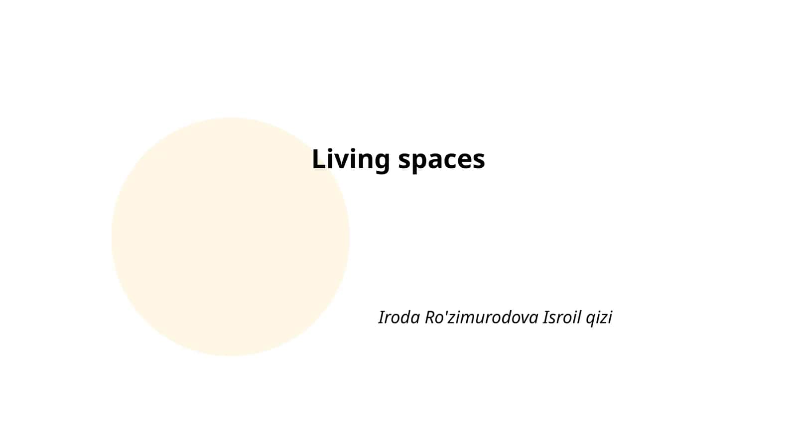 Sustainable Living Spaces 1