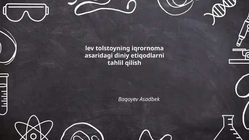 Lev Tolstoyning iqrornomasi 1