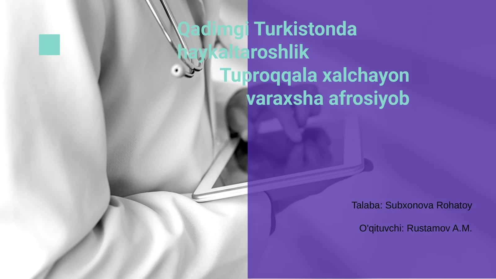 Qadimgi Turkistonda haykaltaroshlik 1
