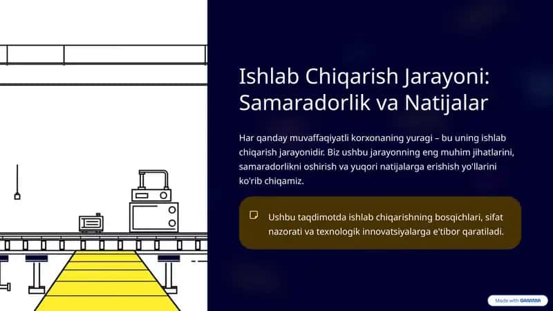 Ishlab Chiqarish Jarayoni 1