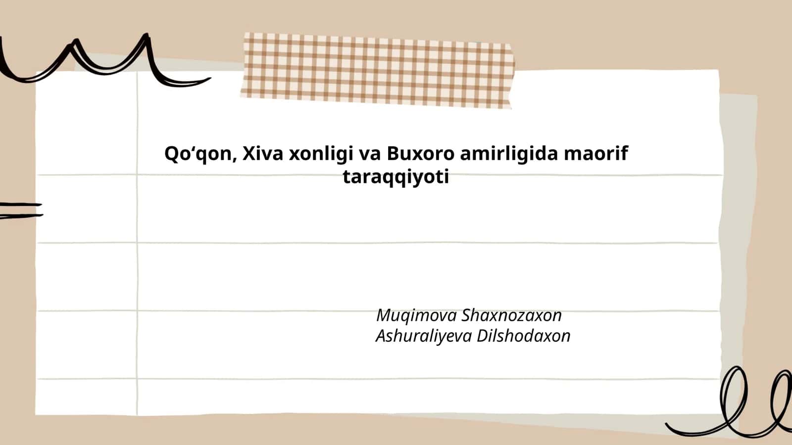 Qoʻqon xonligida maorif tizimi 1