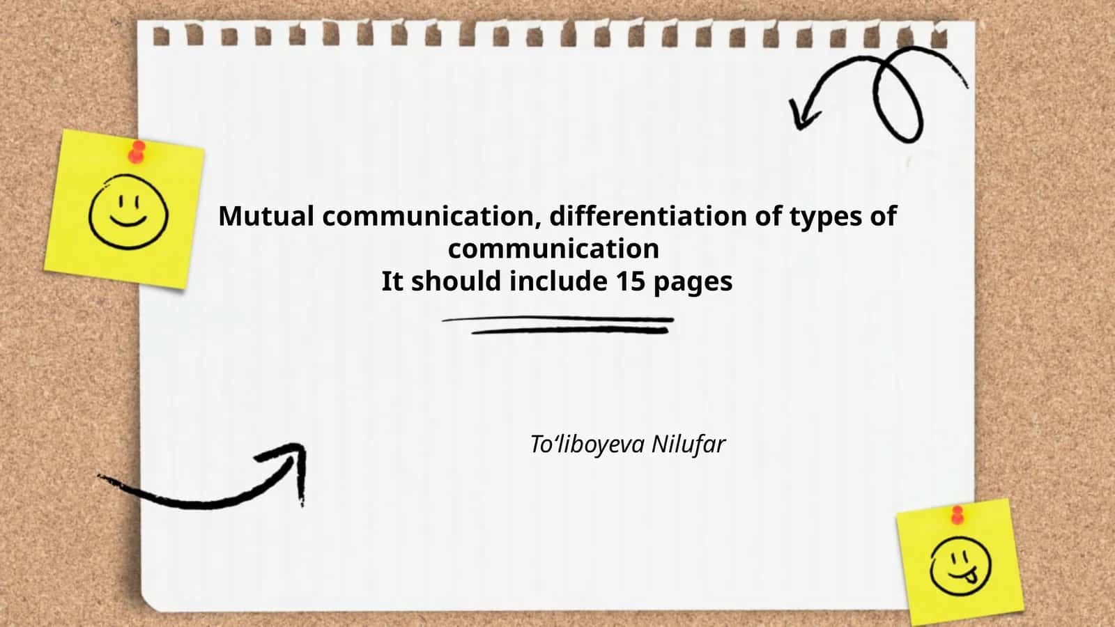 Mutual communication, differentiation of types of communication 1