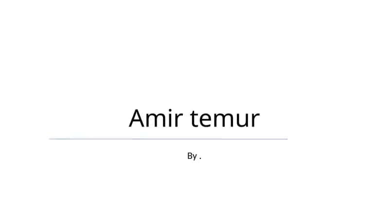 Amir Temur 1