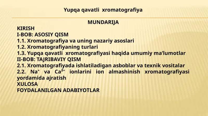 Yupqa qavatli xromatografiya 1