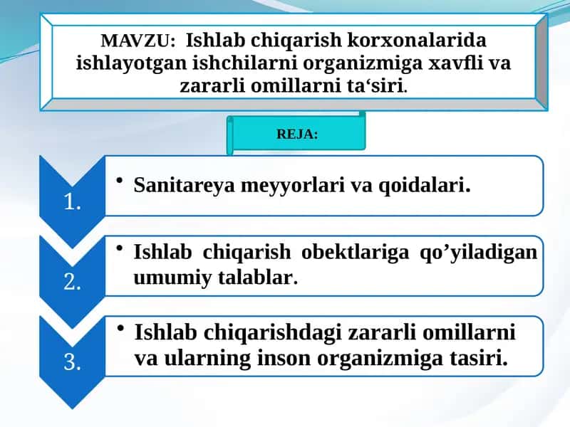 Mehnat gigiyenasi 1
