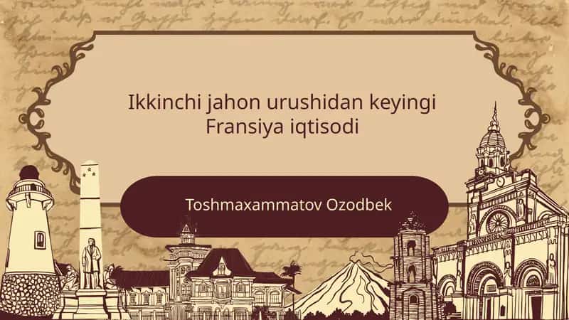 Ikkinchi jahon urushidan keyingi Fransiya iqtisodi 1