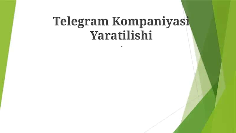Telegram Kompaniyasi Yaratilishi 1