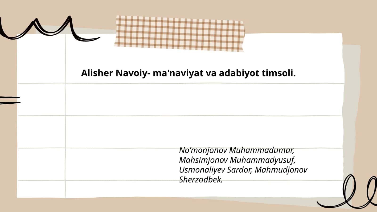 Alisher Navoiy- ma'naviyat va adabiyot timsoli 1