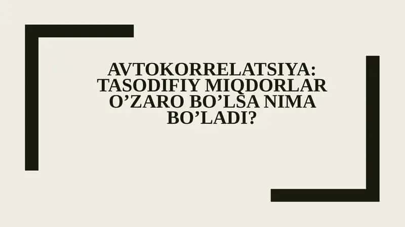 Avtokorrelyatsiya 1