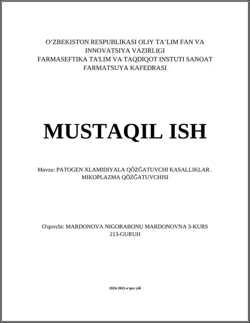 Xlamidiya infektsiyasining tashxislash usullari