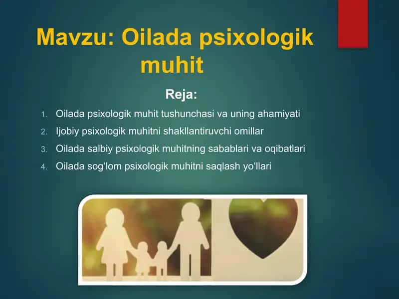 Oilada psixologik muhit 1