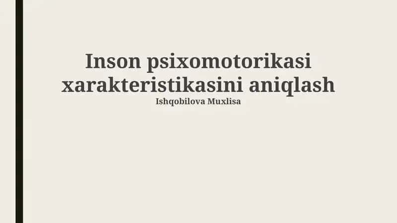 Psixomotor ko'nikmalar: Ta'rif va turlari 1